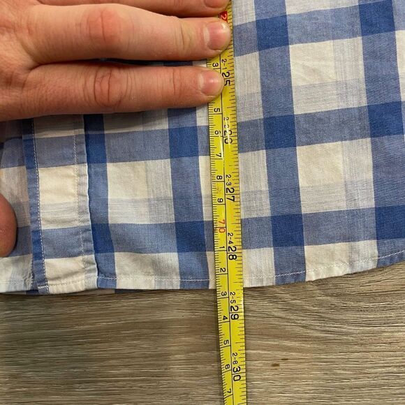 Massimo Dutti Men Casual Shirt Blue Check Cotton size M - Picture 8 of 8